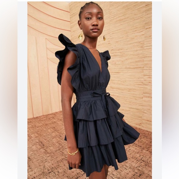 Ulla Johnson Dresses & Skirts - Ulla Johnson Sean tiered mini dress in midnight blue